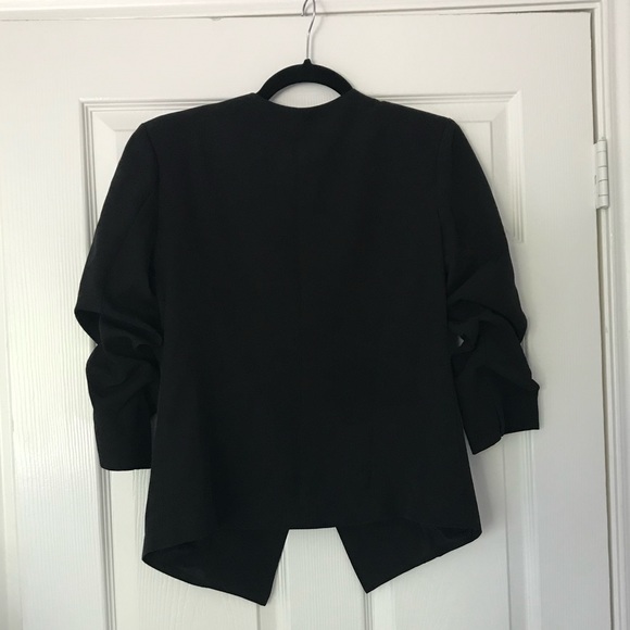 MATTY M BLACK RUCHED SLEEVE BLAZER NWT - Picture 2 of 3